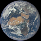 Earth with the focus being on Africa 