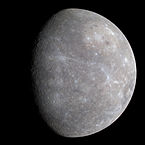 mercury slightly coved by shadow