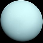 Image of uranus showing its blank collor and almost unreal shade